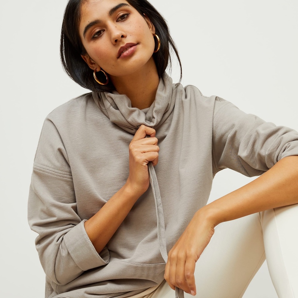 MM Lafleur The Harris Sweatshirt - Fine Terry Smoky Taupe size L large NWT